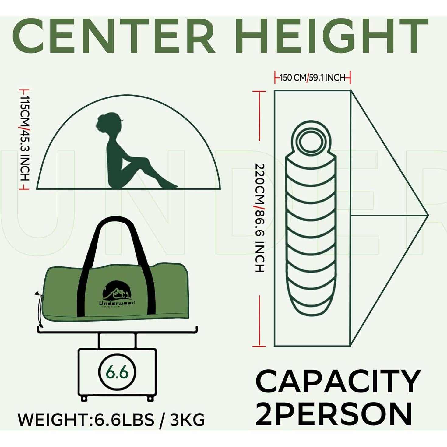 Tienda de Camping 1 Persona Underwood Aggregator 4 Estaciones