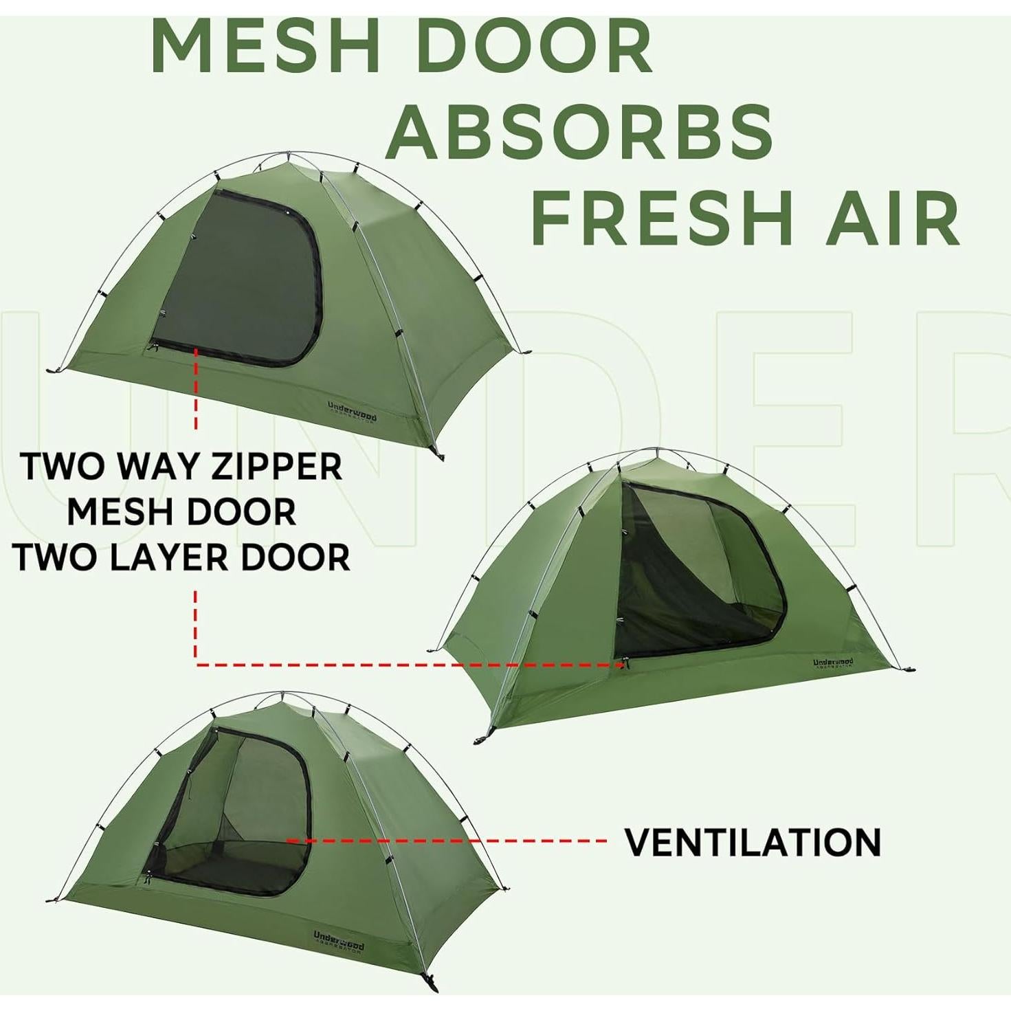 Tienda de Camping 1 Persona Underwood Aggregator 4 Estaciones