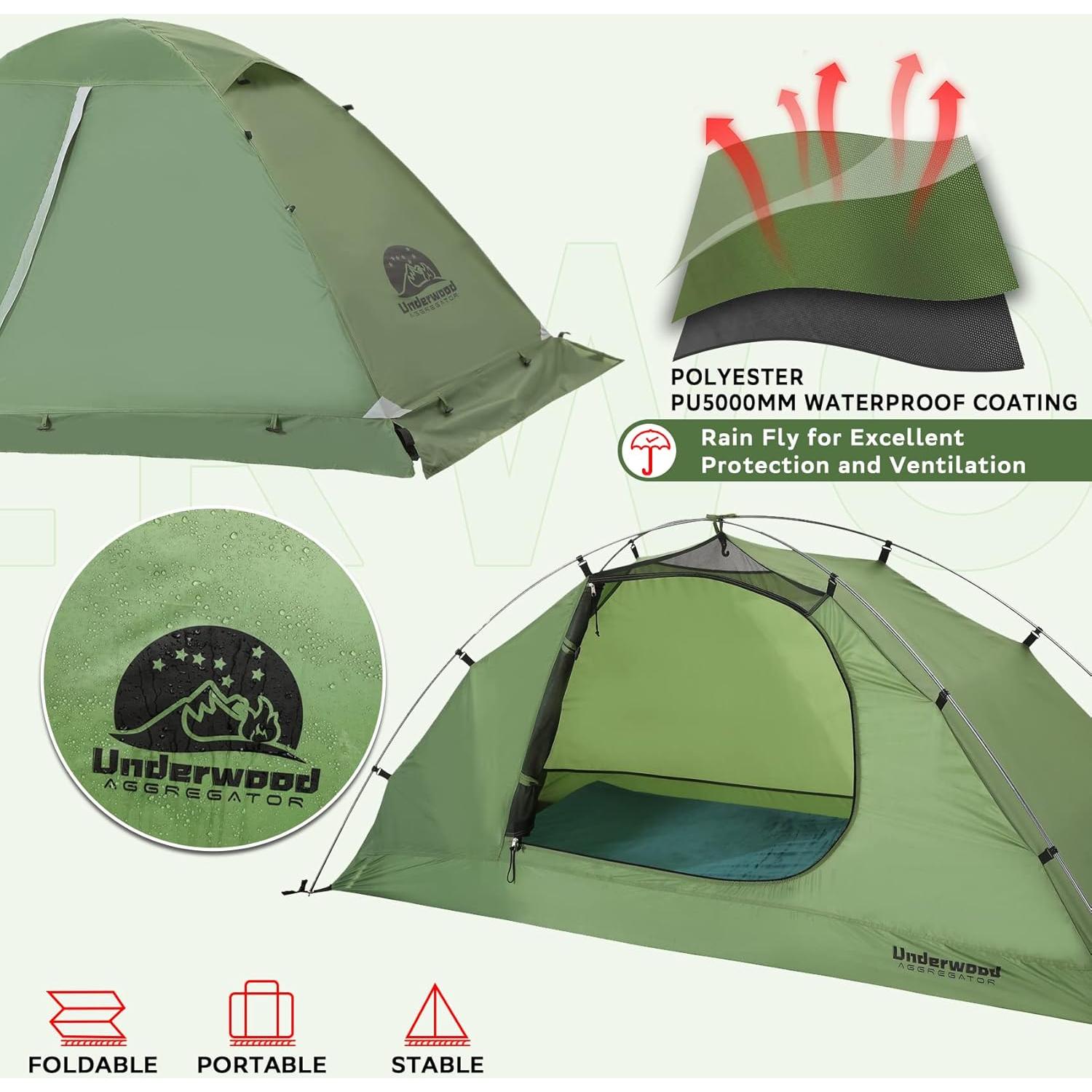 Tienda de Camping 1 Persona Underwood Aggregator 4 Estaciones