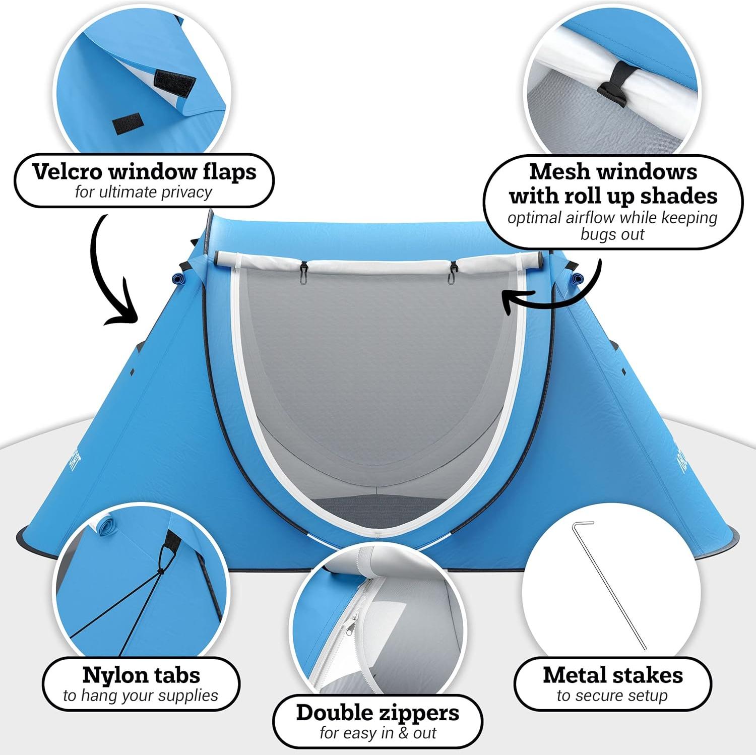 Carpa Pop Up Abco Tech para 2 Personas - Resistente al Agua y UV