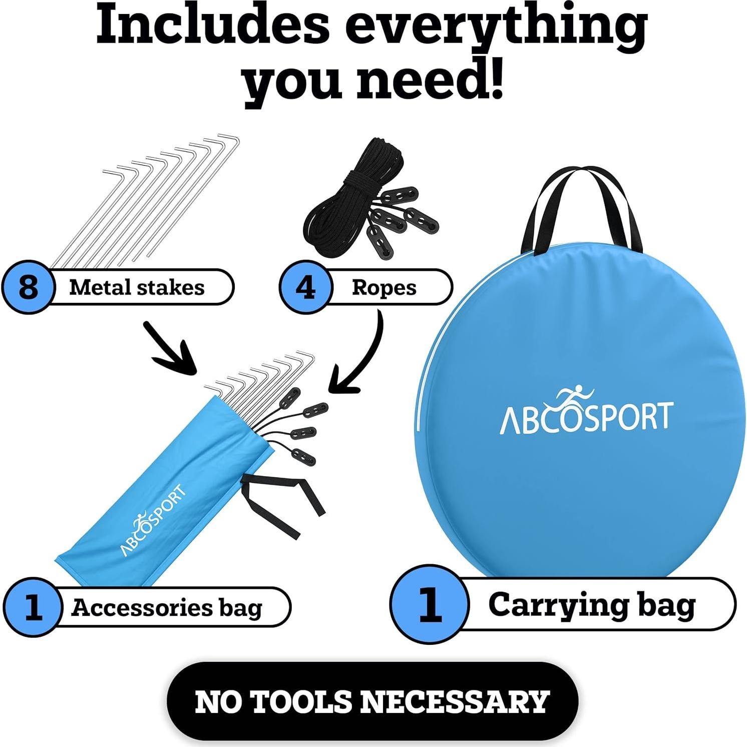 Carpa Pop Up Abco Tech para 2 Personas - Resistente al Agua y UV