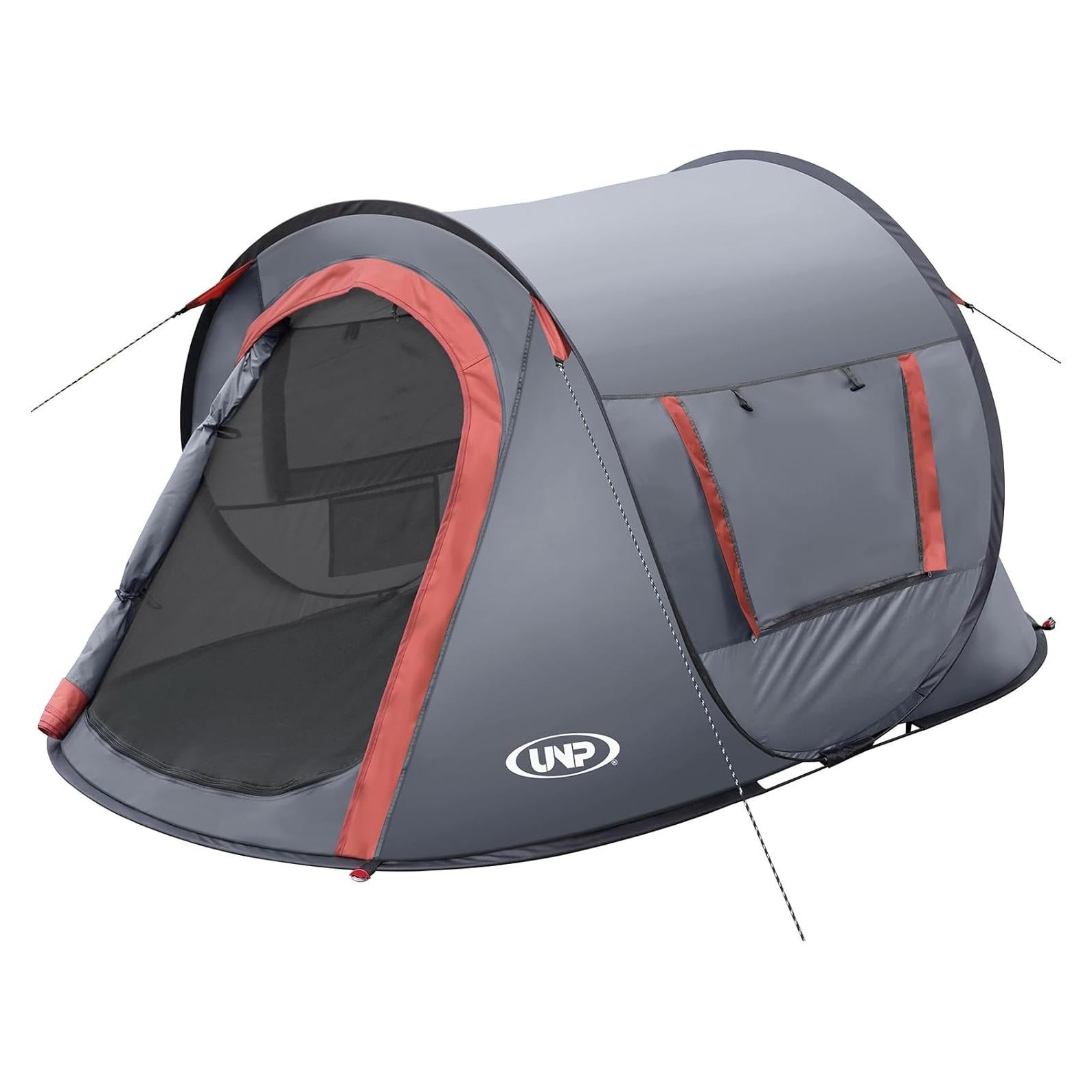 Tienda Pop-Up Unp para 2 Personas, Camping y Playa, Gris