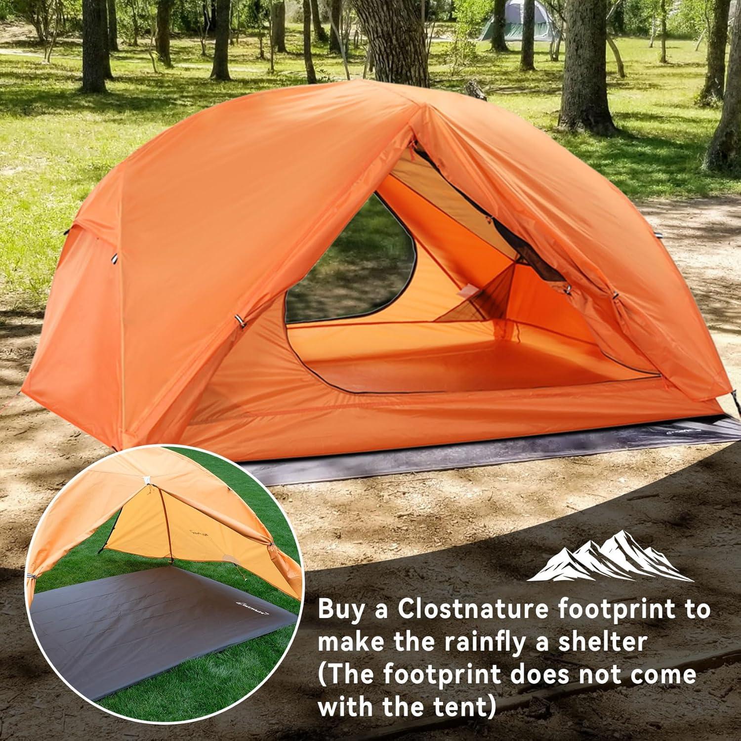 Tienda de Camping Clostnature Taurus para 2 Personas - Impermeable y Ligera