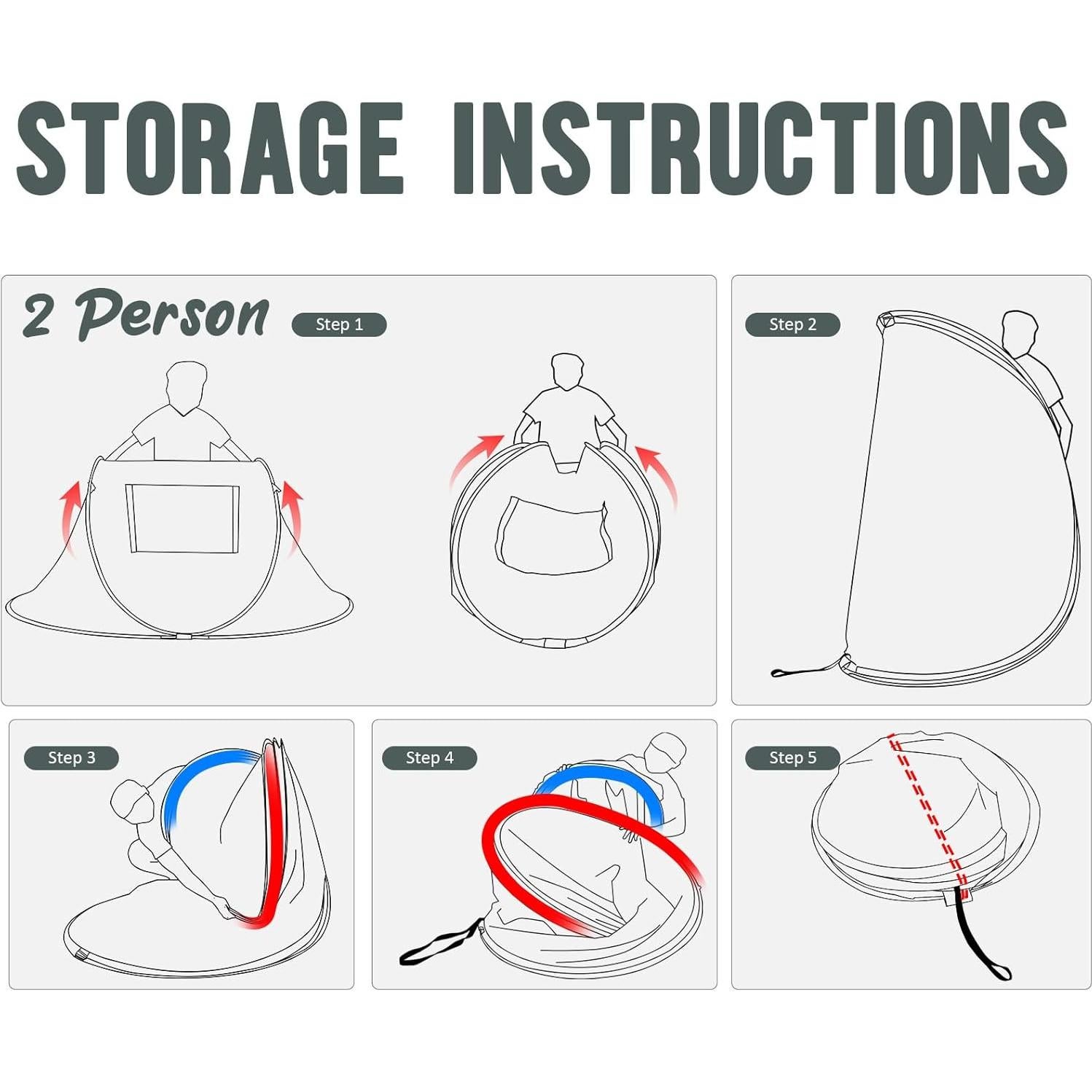 Tienda de Camping Pop Up WYDHven para 2 Personas Impermeable