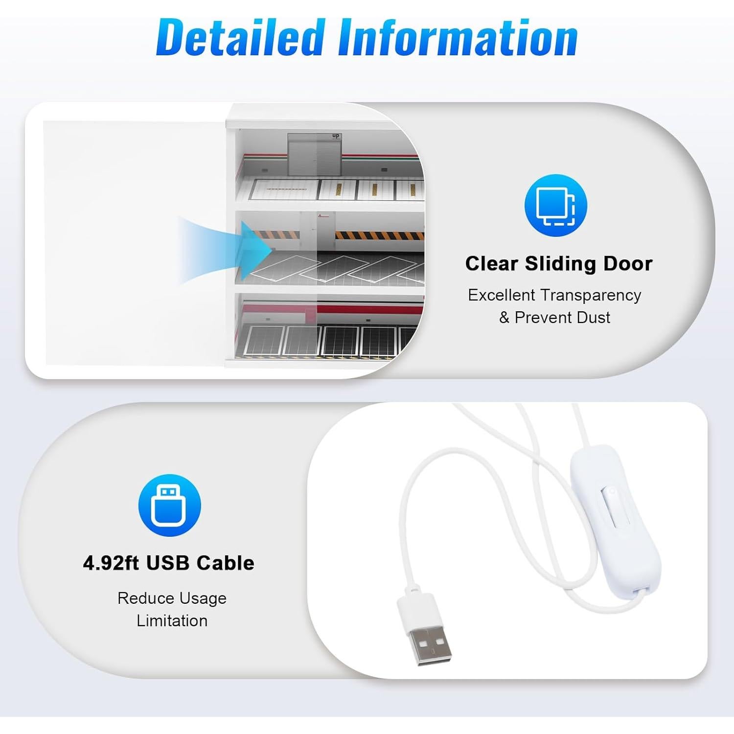 Estuche de Exhibición de Automóviles 1:64 GANISM LED 15 Espacios