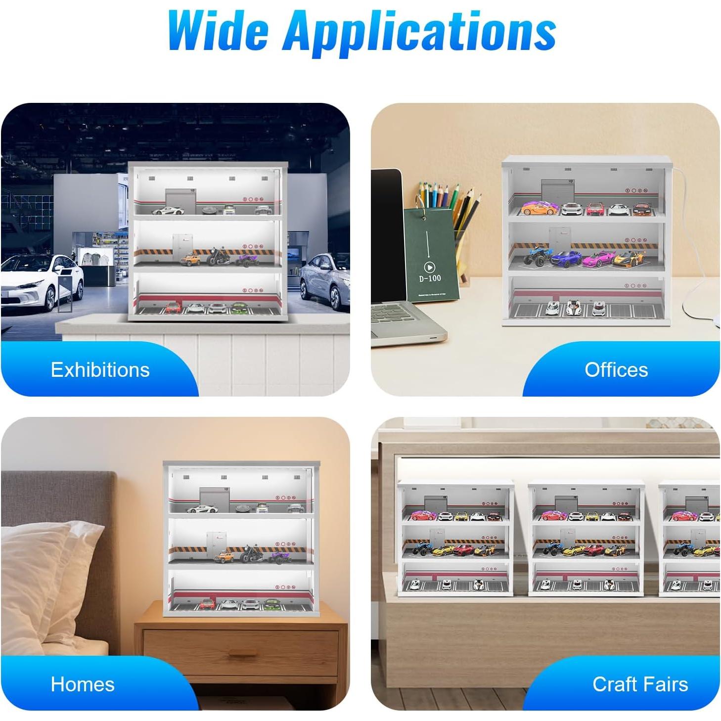 Estuche de Exhibición de Automóviles 1:64 GANISM LED 15 Espacios