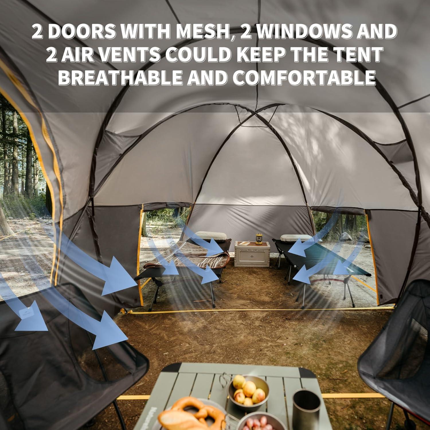 Carpa Naturehike Kota para 4 Personas Doble Capa Impermeable