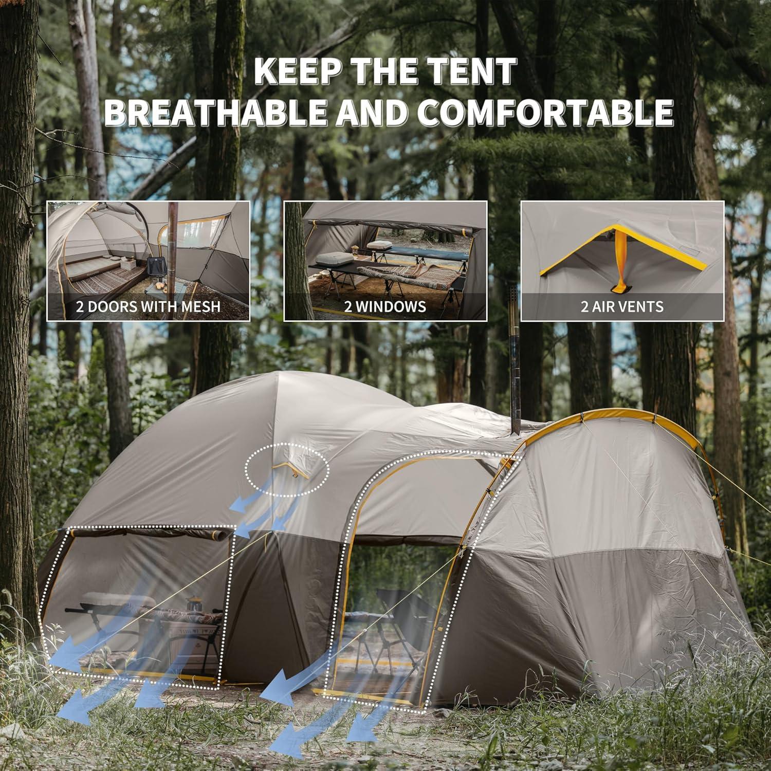 Carpa Naturehike Kota para 4 Personas Doble Capa Impermeable