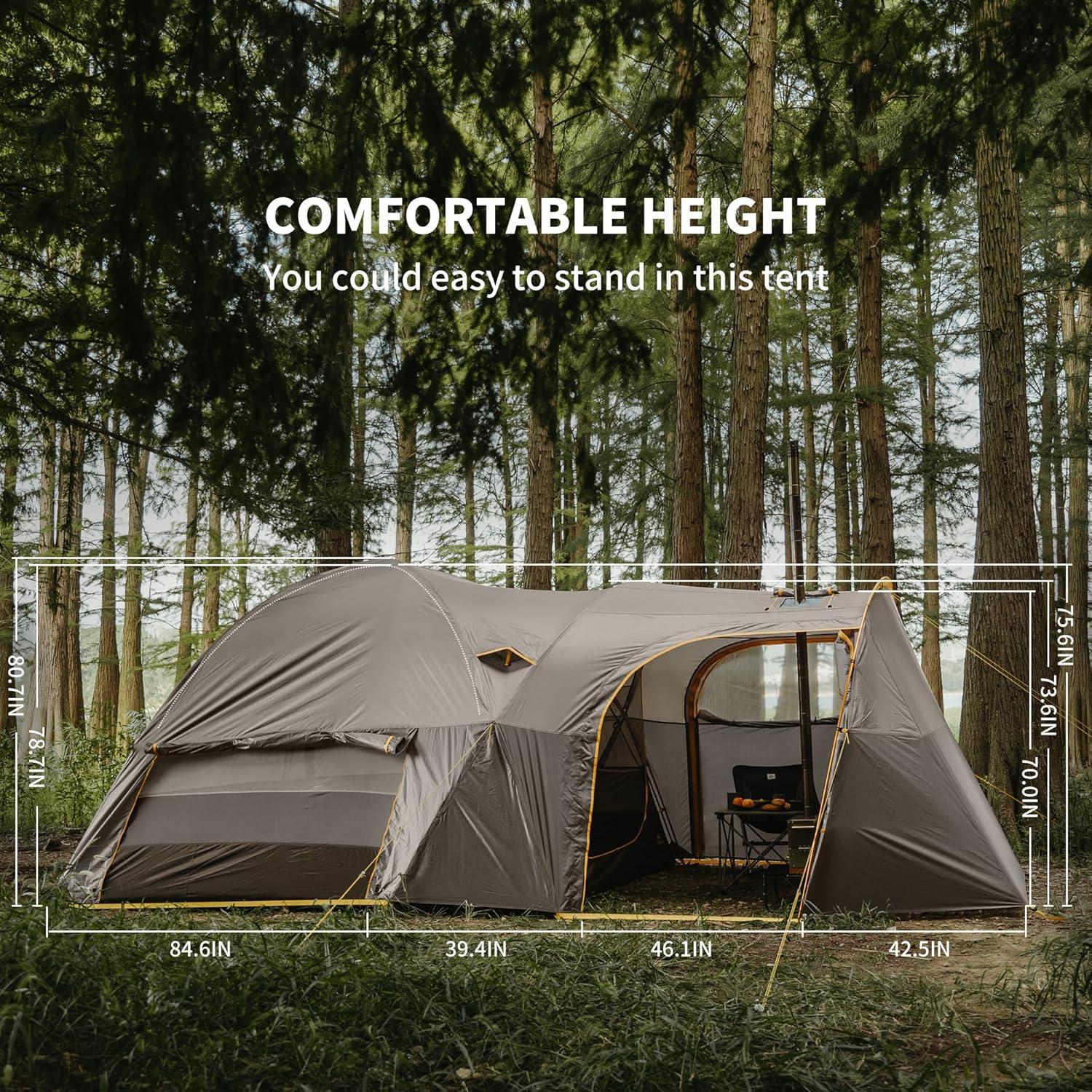 Carpa Naturehike Kota para 4 Personas Doble Capa Impermeable