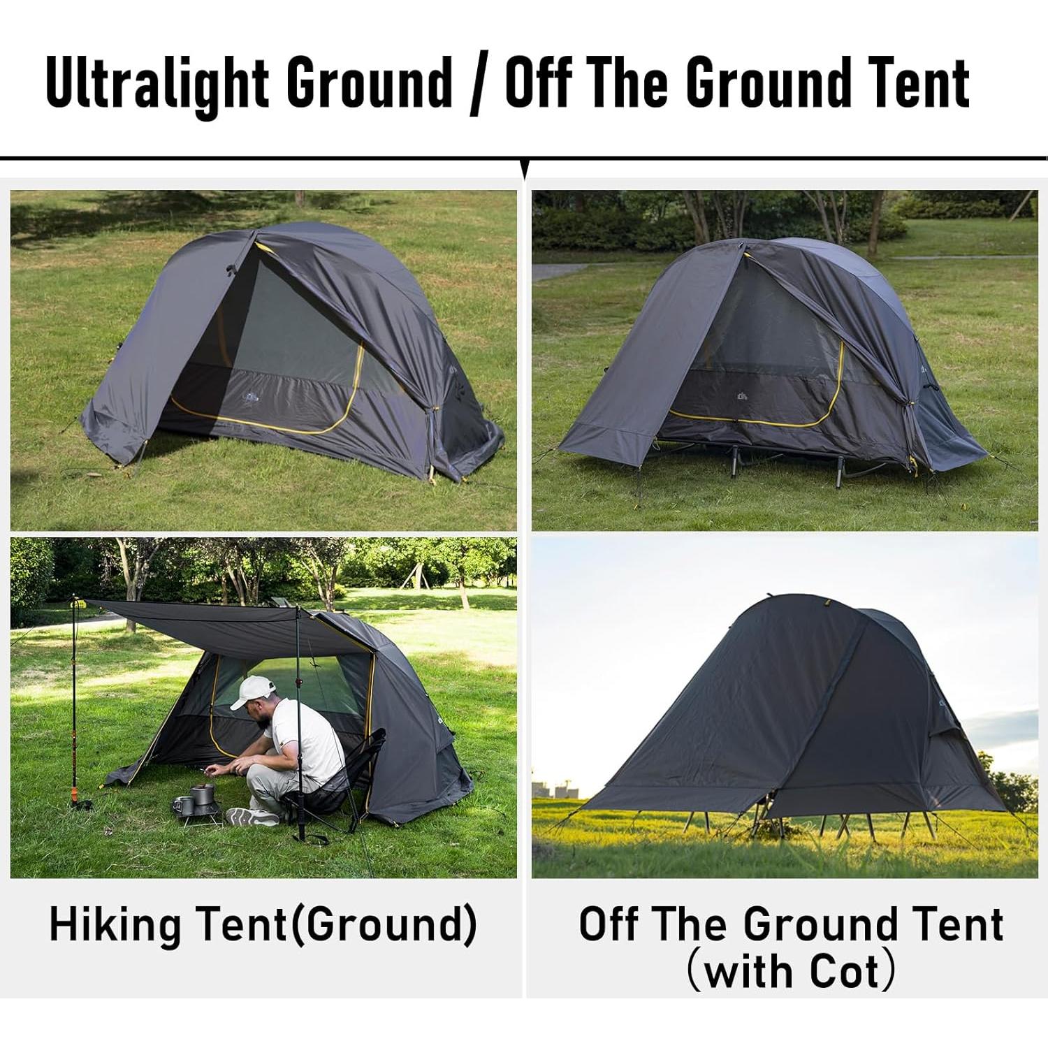 Tienda de Camping iClimb IC122 Ultraligera 1 Persona Impermeable