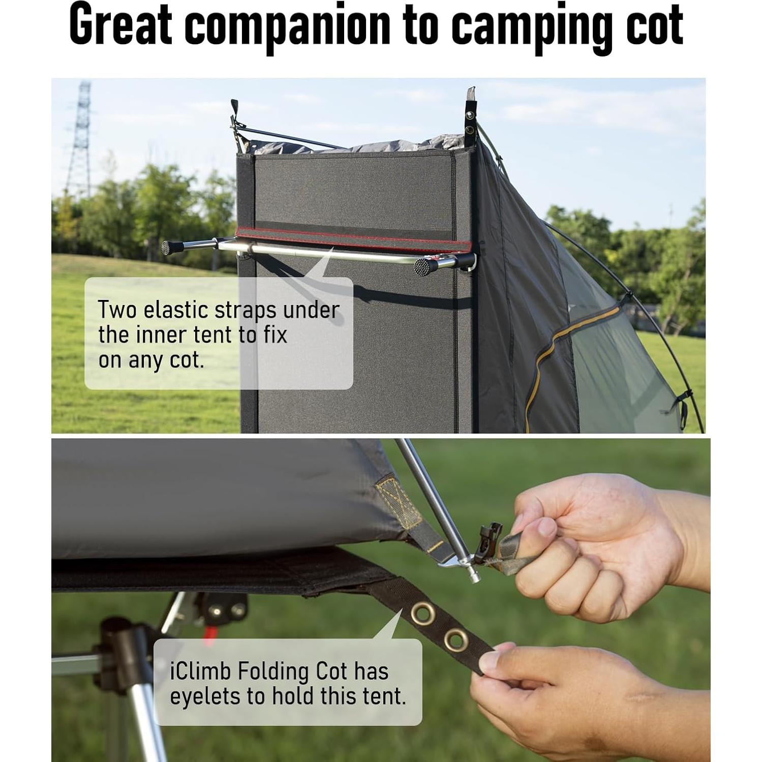 Tienda de Camping iClimb IC122 Ultraligera 1 Persona Impermeable