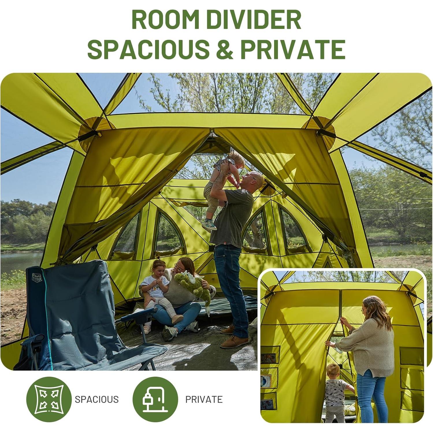 Tienda de campaña TIMBER RIDGE para 4-5 personas, impermeable y fácil de montar