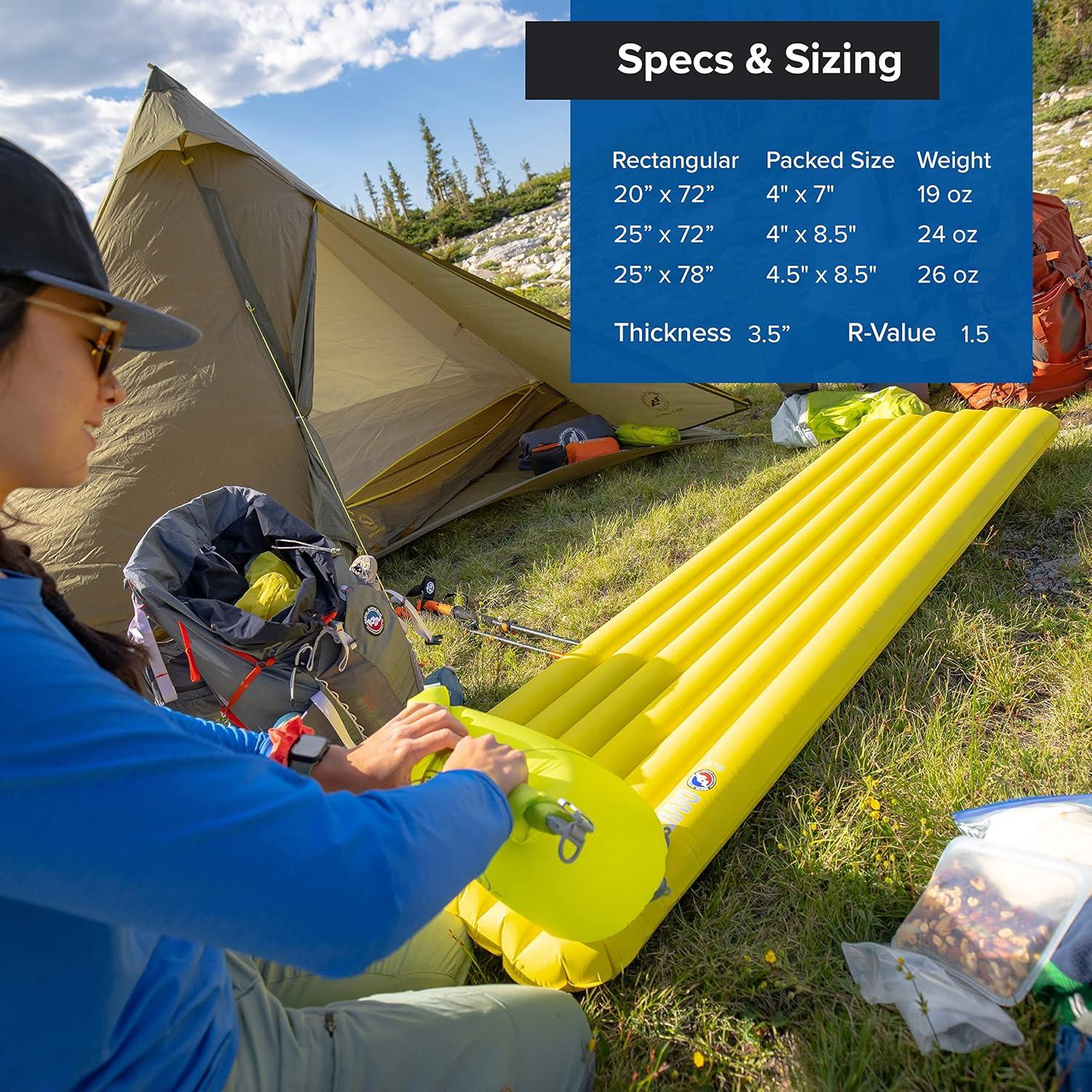 Colchón de Aire Big Agnes Divide Regular 20x72 Oliva Cálido