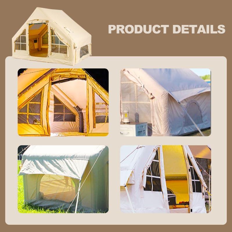 Carpa Inflable SENLEETO B3-Tent para 4-6 Personas Beige