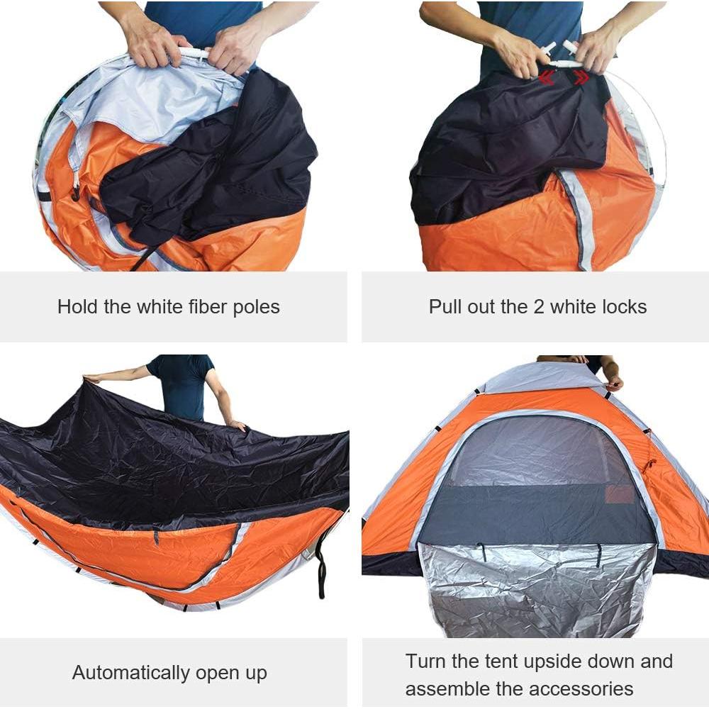 Carpa Instantánea Ubon para 2-3 Personas, Naranja, 1.4 kg