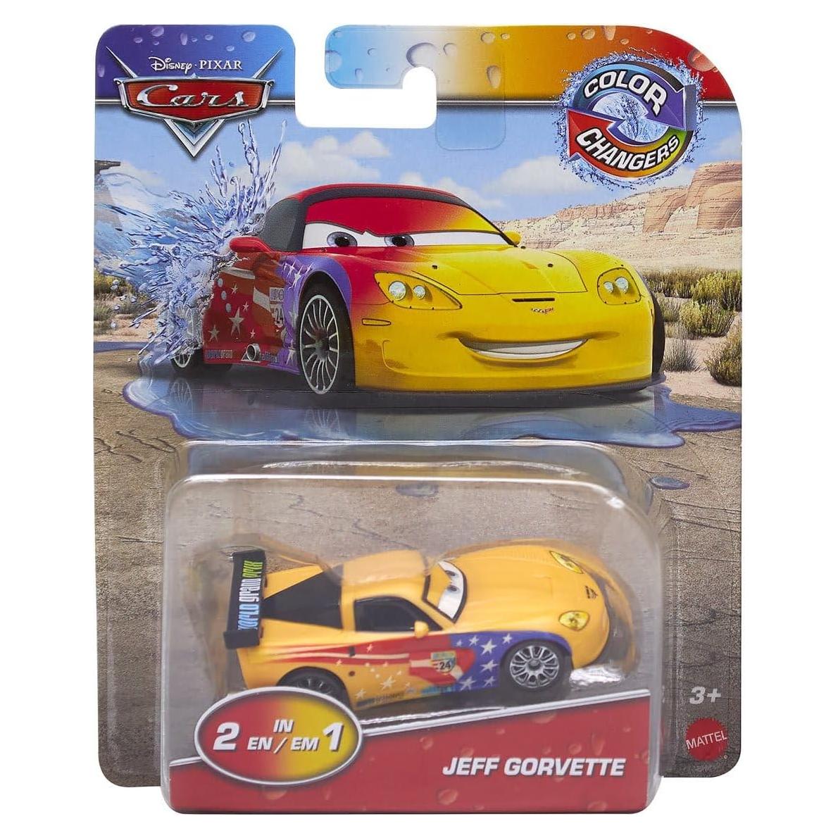 Cambiador de Color Disney Cars Mattel Jeff Gorvette 20 cm