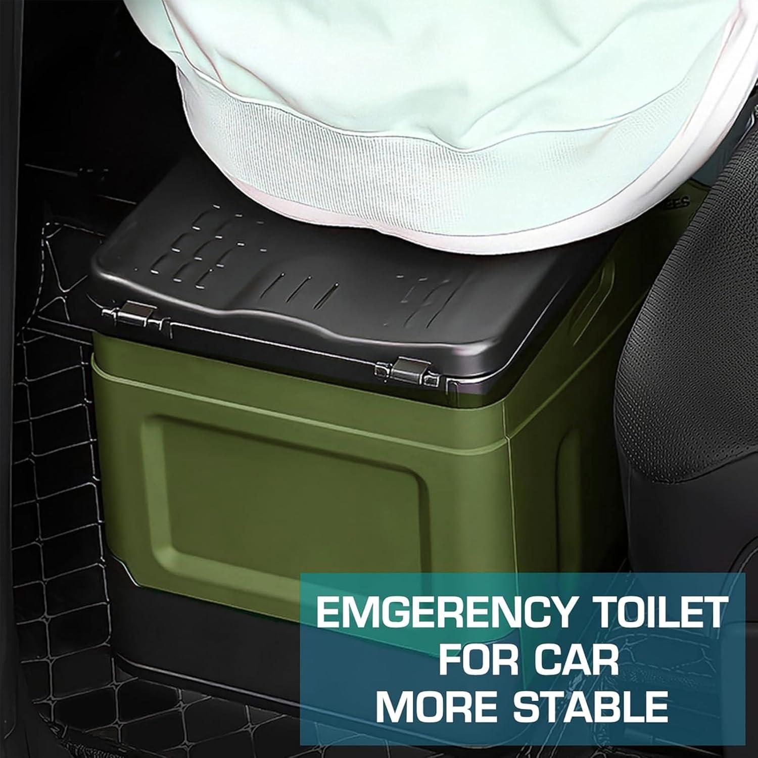 Inodoro de Camping Portátil JISSBON Verde Militar 29.9 cm