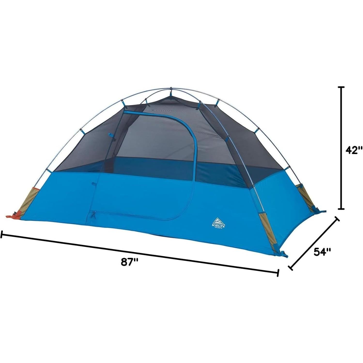 Tienda de Camping Kelty Ashcroft 1P Azul - Lluvia Completa