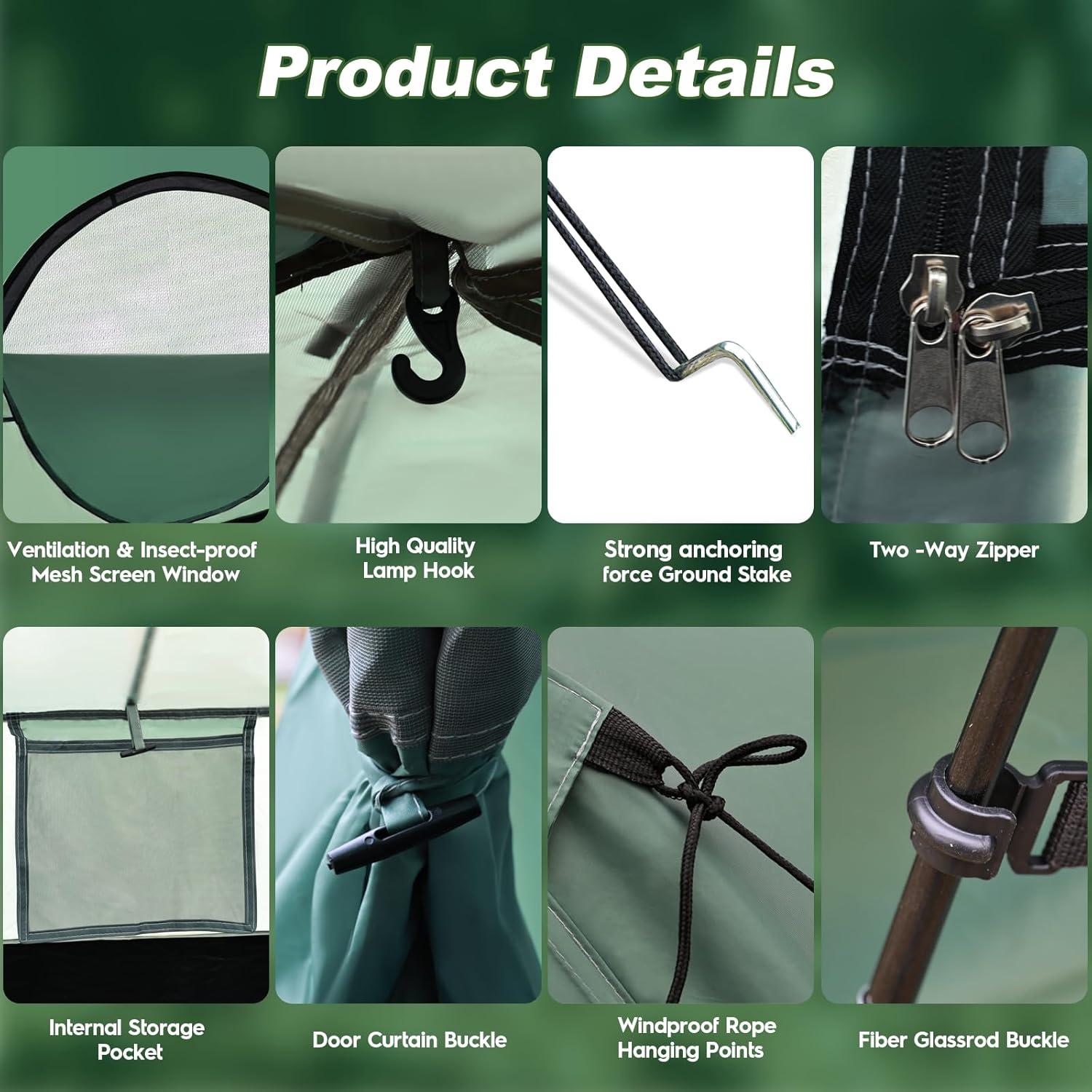 Tienda de Camping Familiar Thinlute para 6-8 Personas Impermeable