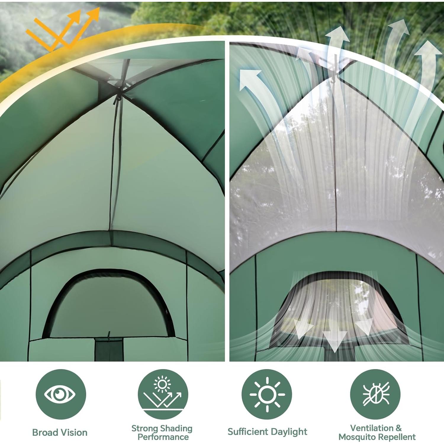 Tienda de Camping Familiar Thinlute para 6-8 Personas Impermeable