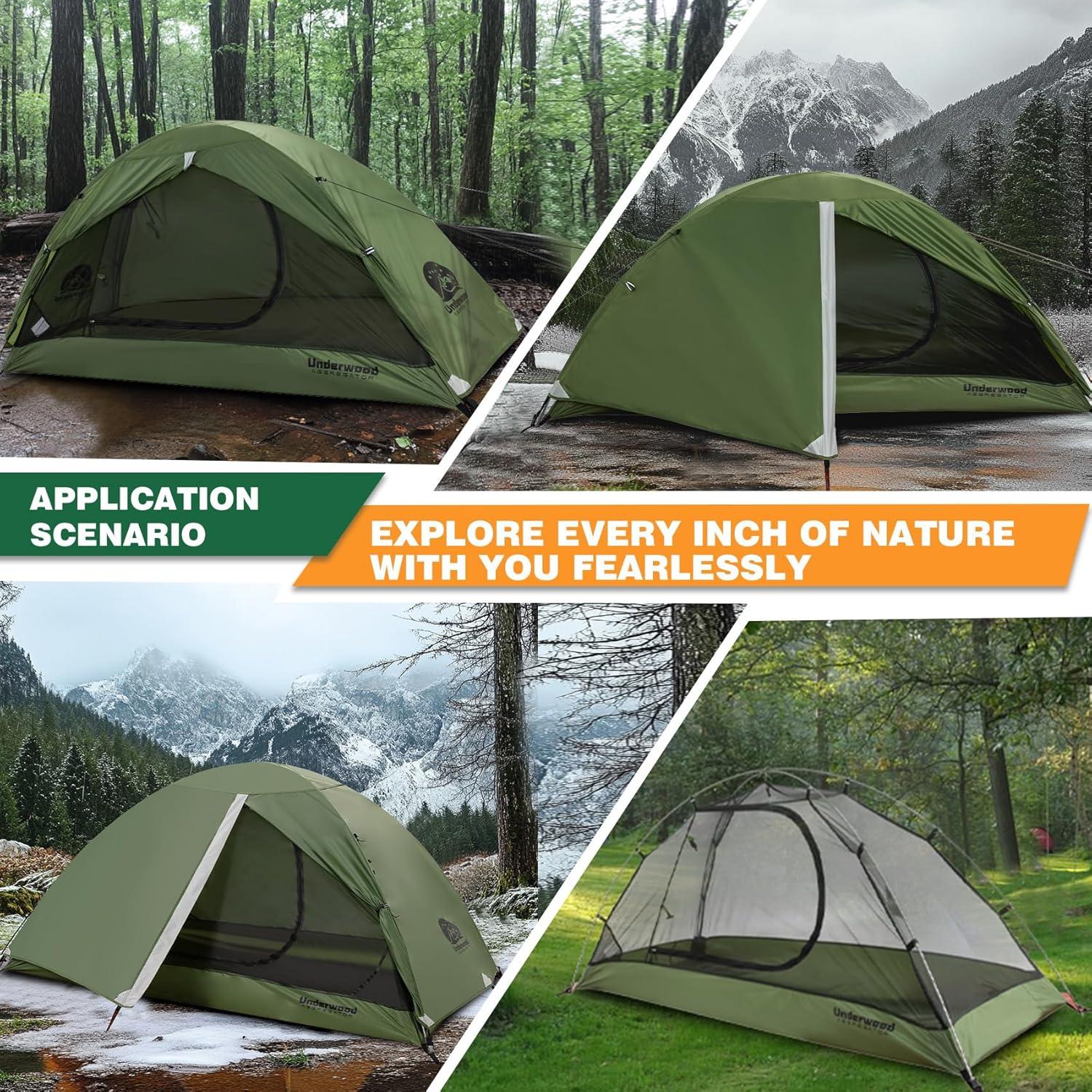 Tienda de Camping Ultraligera Underwood para 1 Persona 3 Temporadas