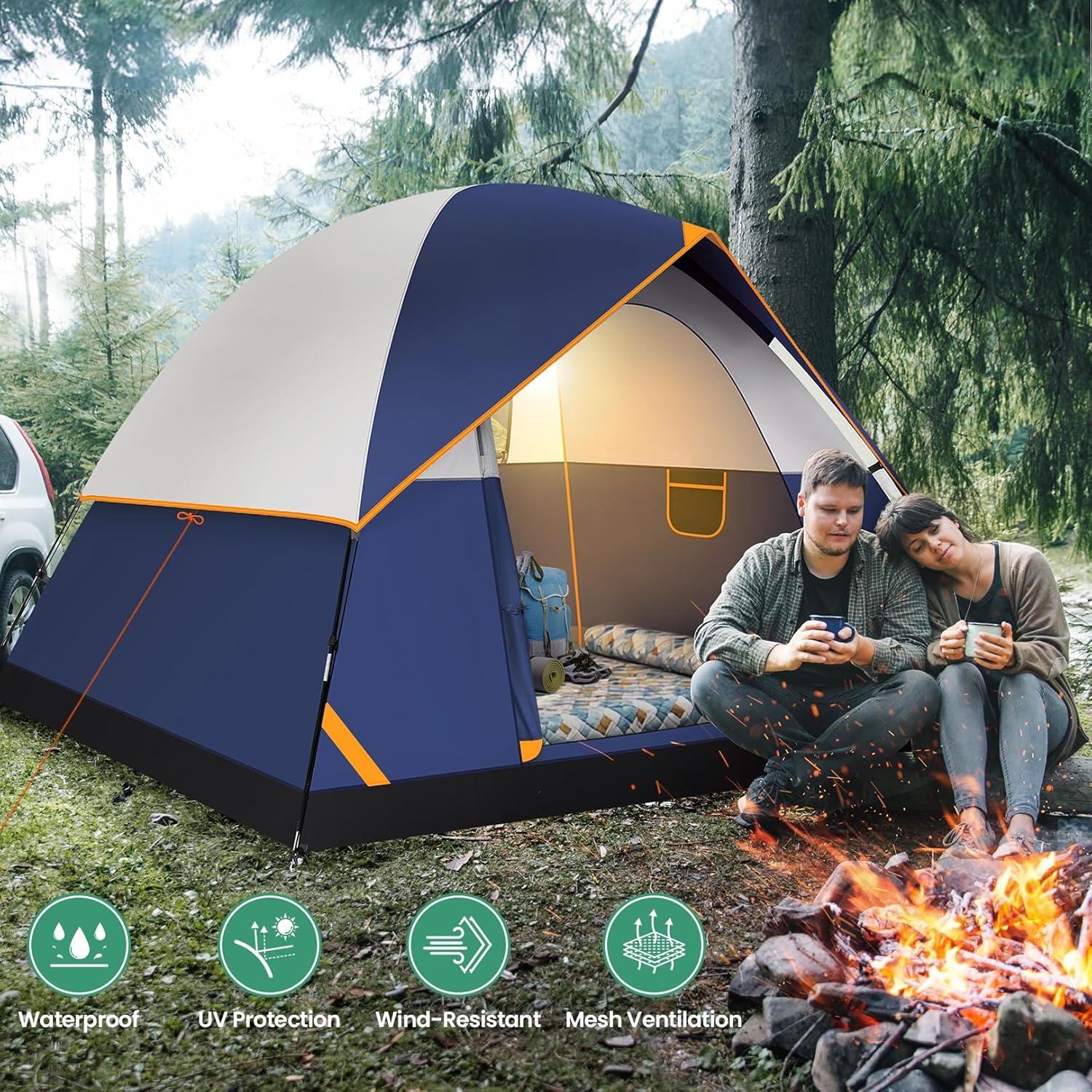 Tienda de Camping COBIZI para 6 Personas Impermeable 3.05x2.74m