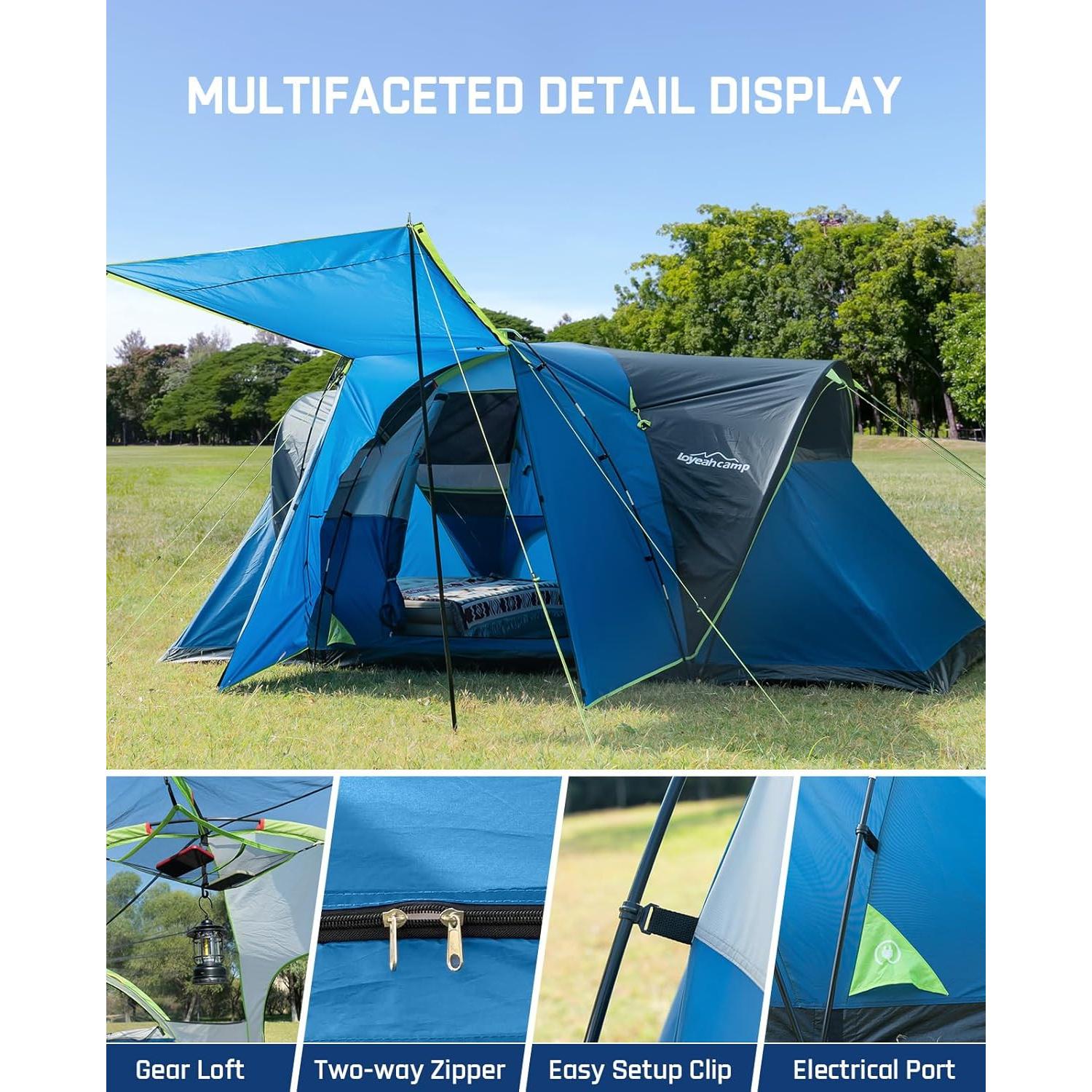 Tienda de Camping Loyeahcamp LYP-TENT-8P para 8 Personas