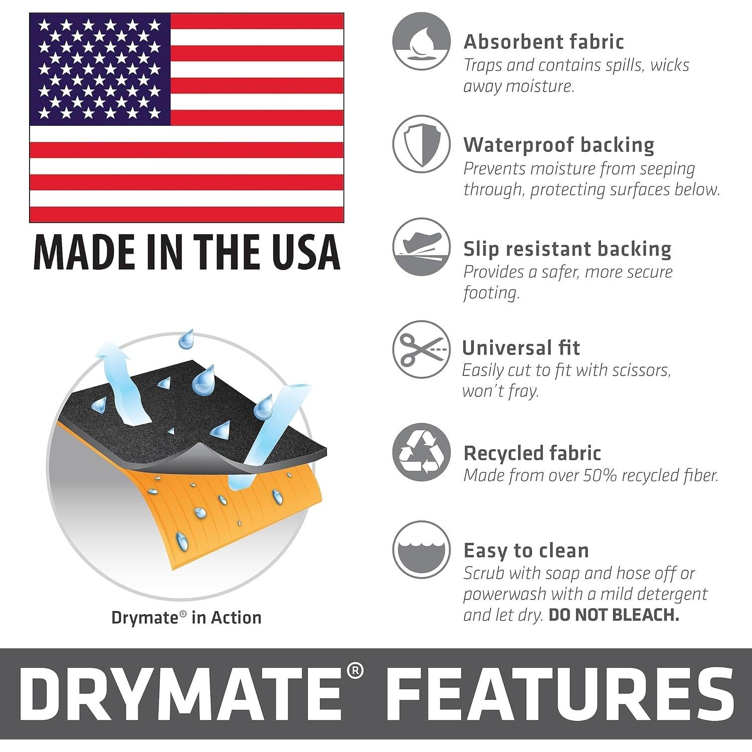 Alfombra para tienda Drymate 2.24x2.54m impermeable gris carbón