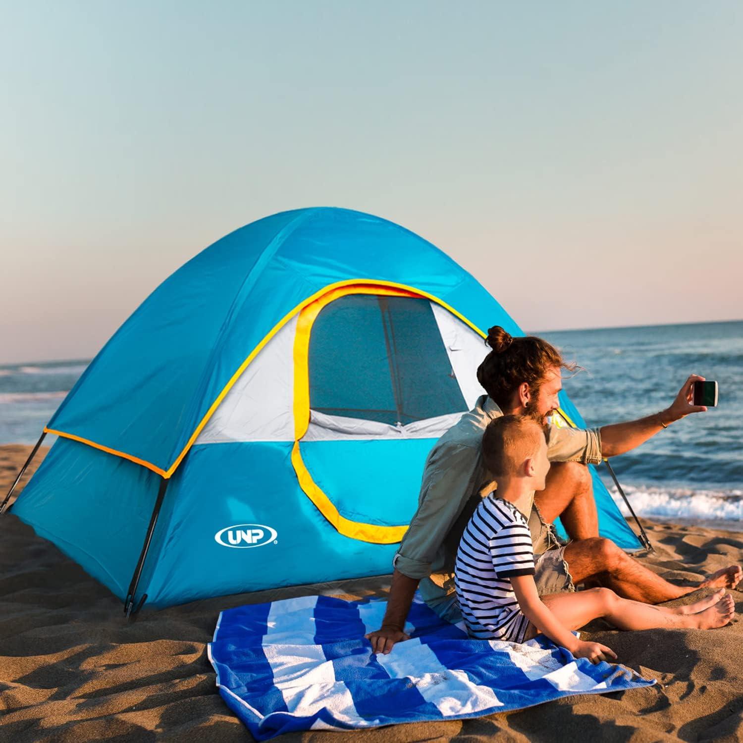Tienda de Camping Unp para 2 Personas Impermeable Azul
