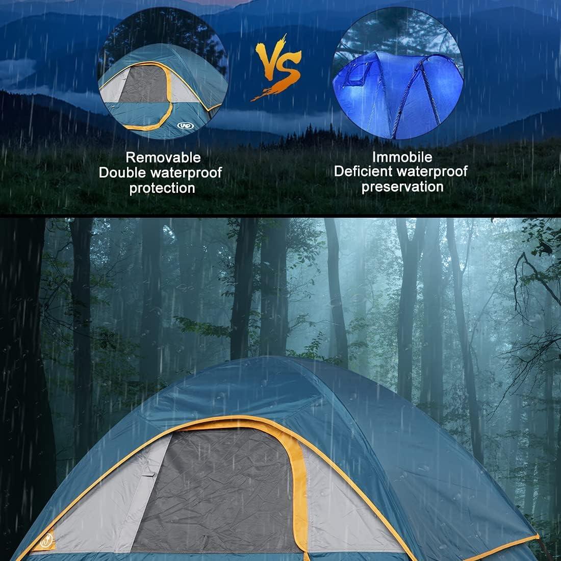 Tienda de Camping Unp para 2 Personas Impermeable Azul
