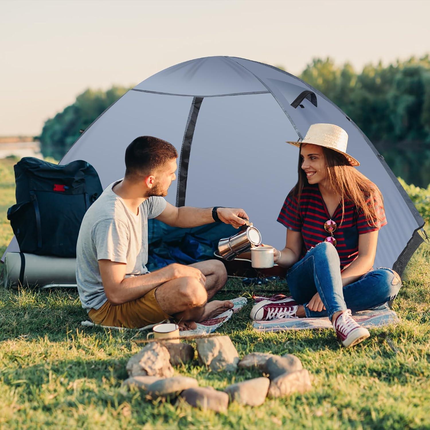 Tienda de Camping WILDROOTS AMZ-TENT-MT001GR para 2 Personas