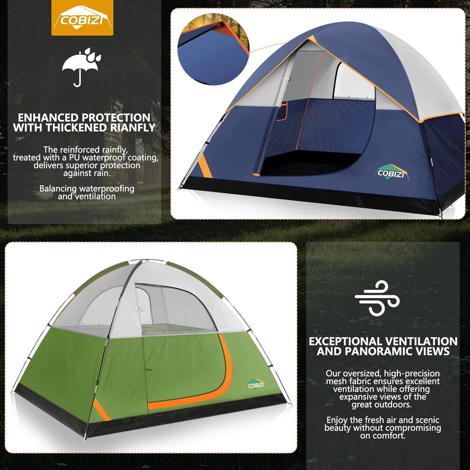 Carpa COBIZI para 6 Personas Impermeable 299.72x259.08cm