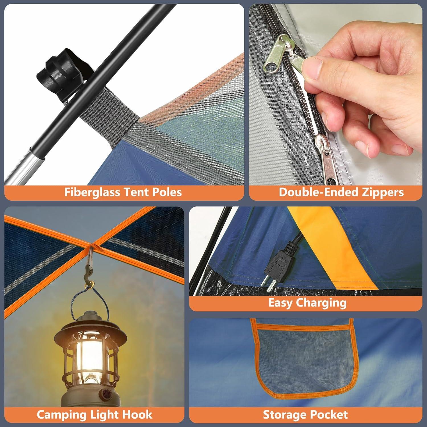 Carpa COBIZI para 6 Personas Impermeable 299.72x259.08cm