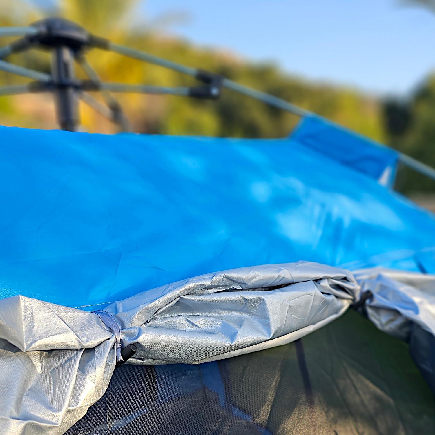 Carpa de Camping Instantánea POCO DIVO para 4 Personas Azul