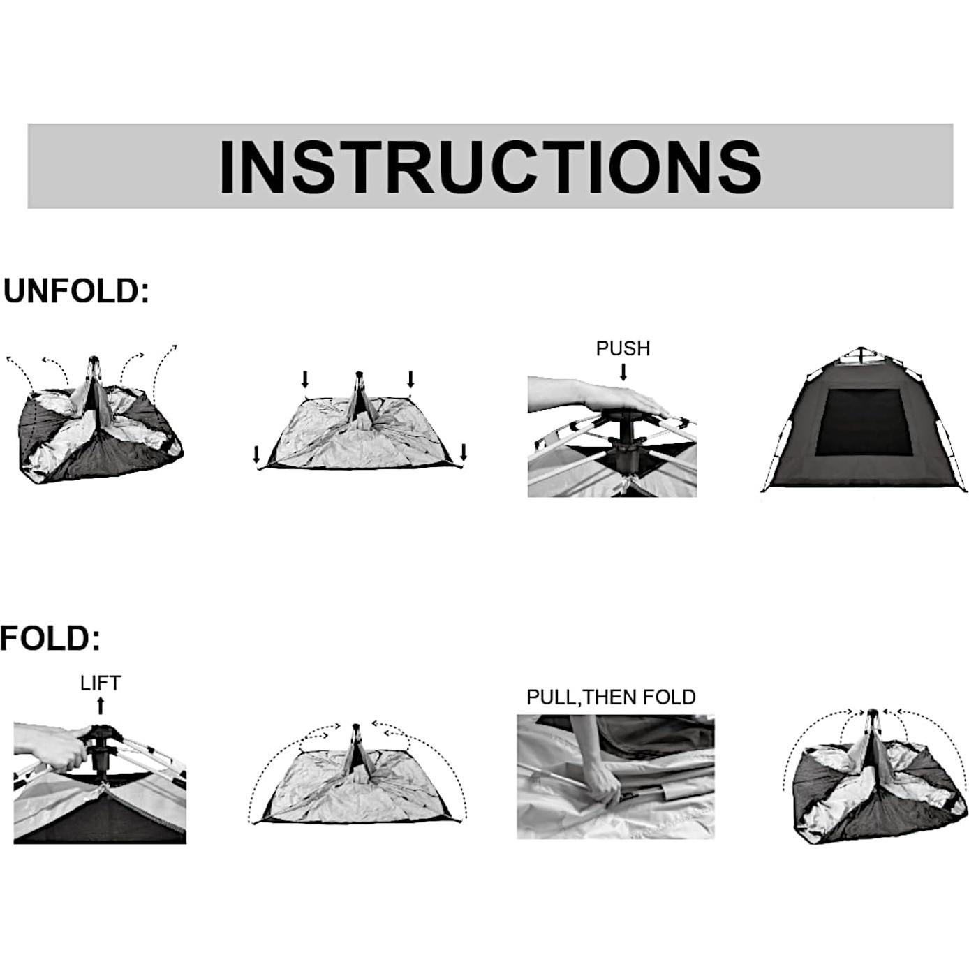 Carpa de Camping Instantánea POCO DIVO para 4 Personas Azul