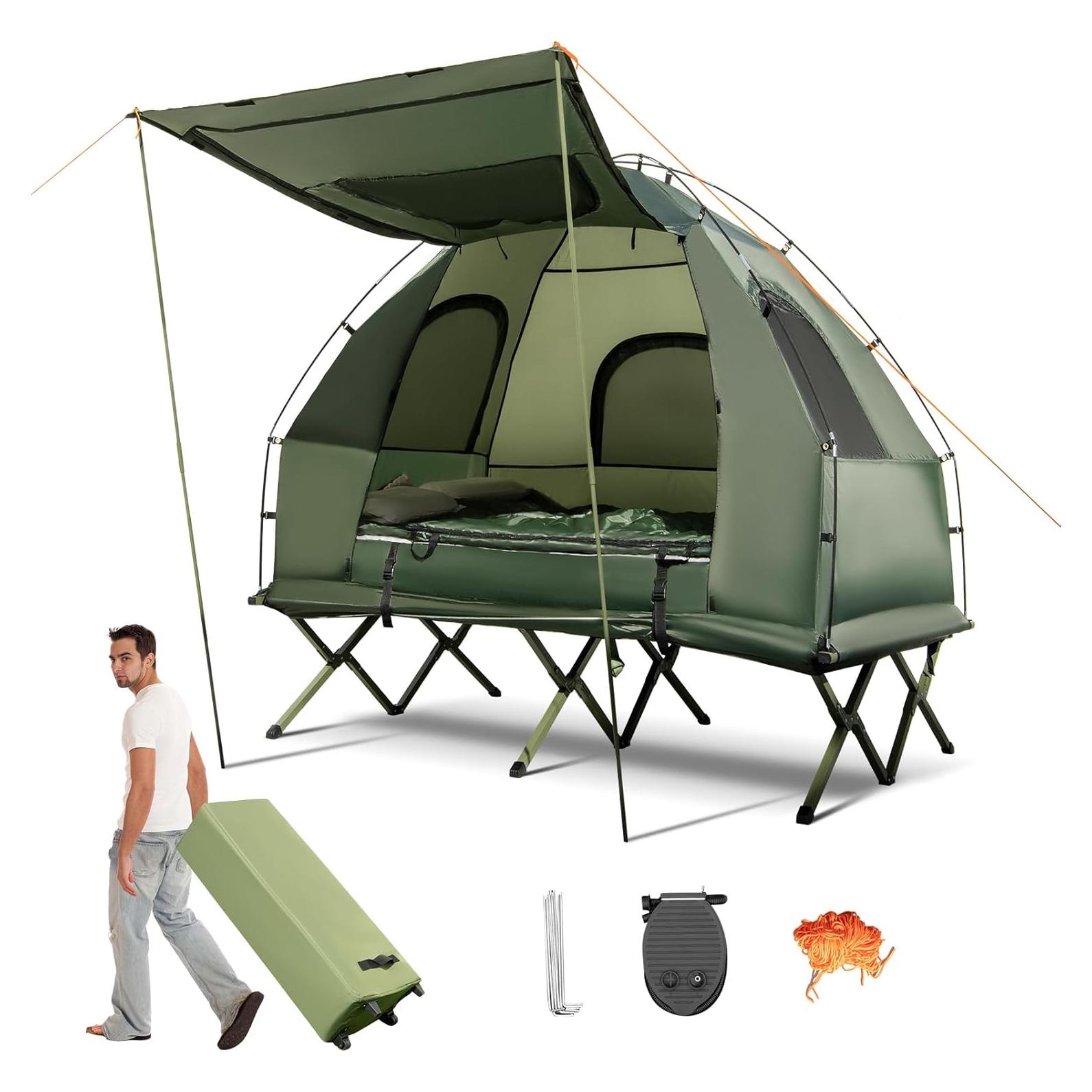 Carpa Cama KOTEK 5-en-1 con Colchón Inflable y Saco de Dormir