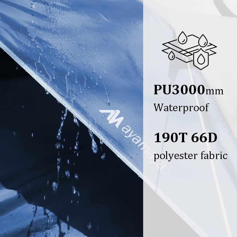 2-3 Person Tents for Camping - AYAMAYA Outdoor Waterproof Dome Family Tents with Removable Rainfly, Breathable with 2 Doors & 2 Large Mesh Windows - Easy Set Up for Backpacking, Hiking, Travelling