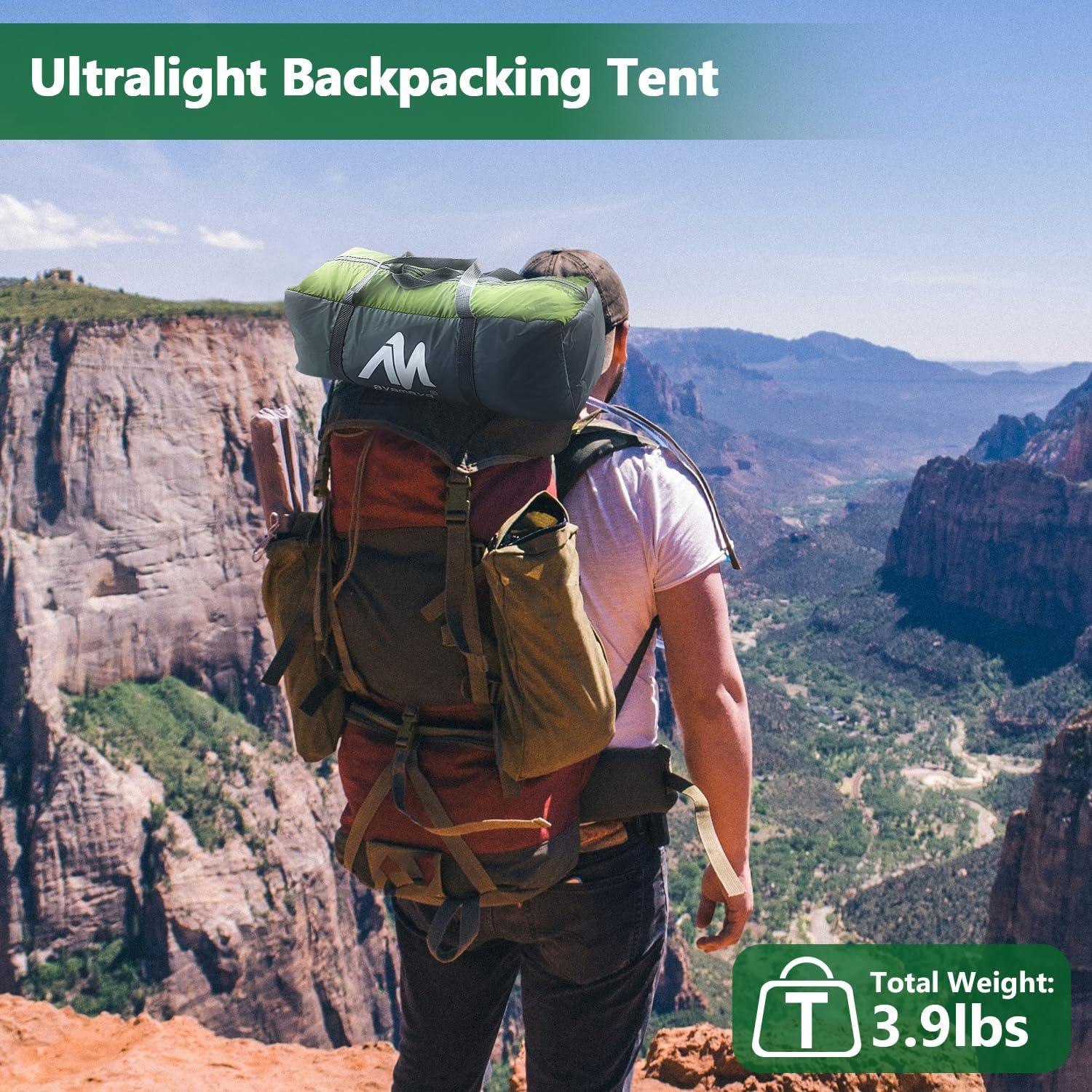 Tienda de Camping AYAMAYA para 1 Persona Impermeable Verde