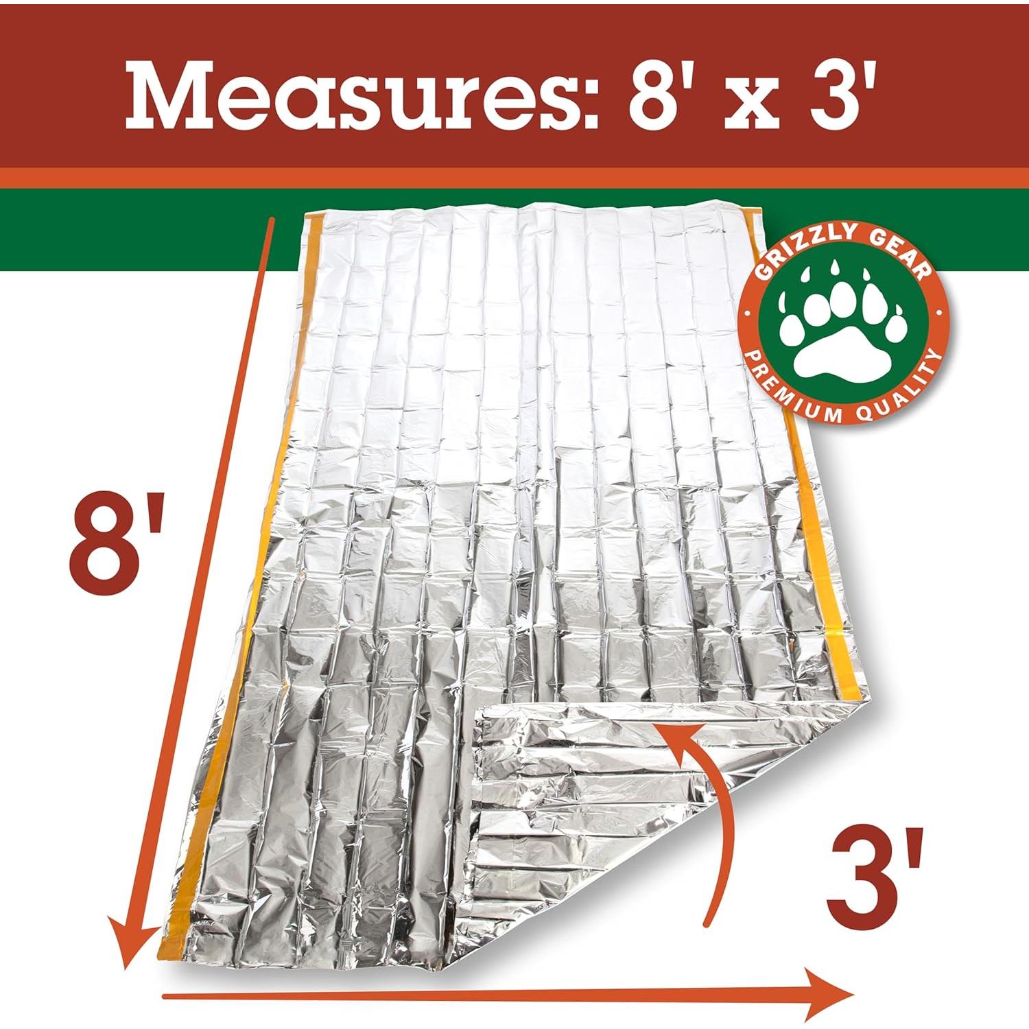 Tienda Térmica de Emergencia Grizzly Gear XL Mylar 2.44x0.91m