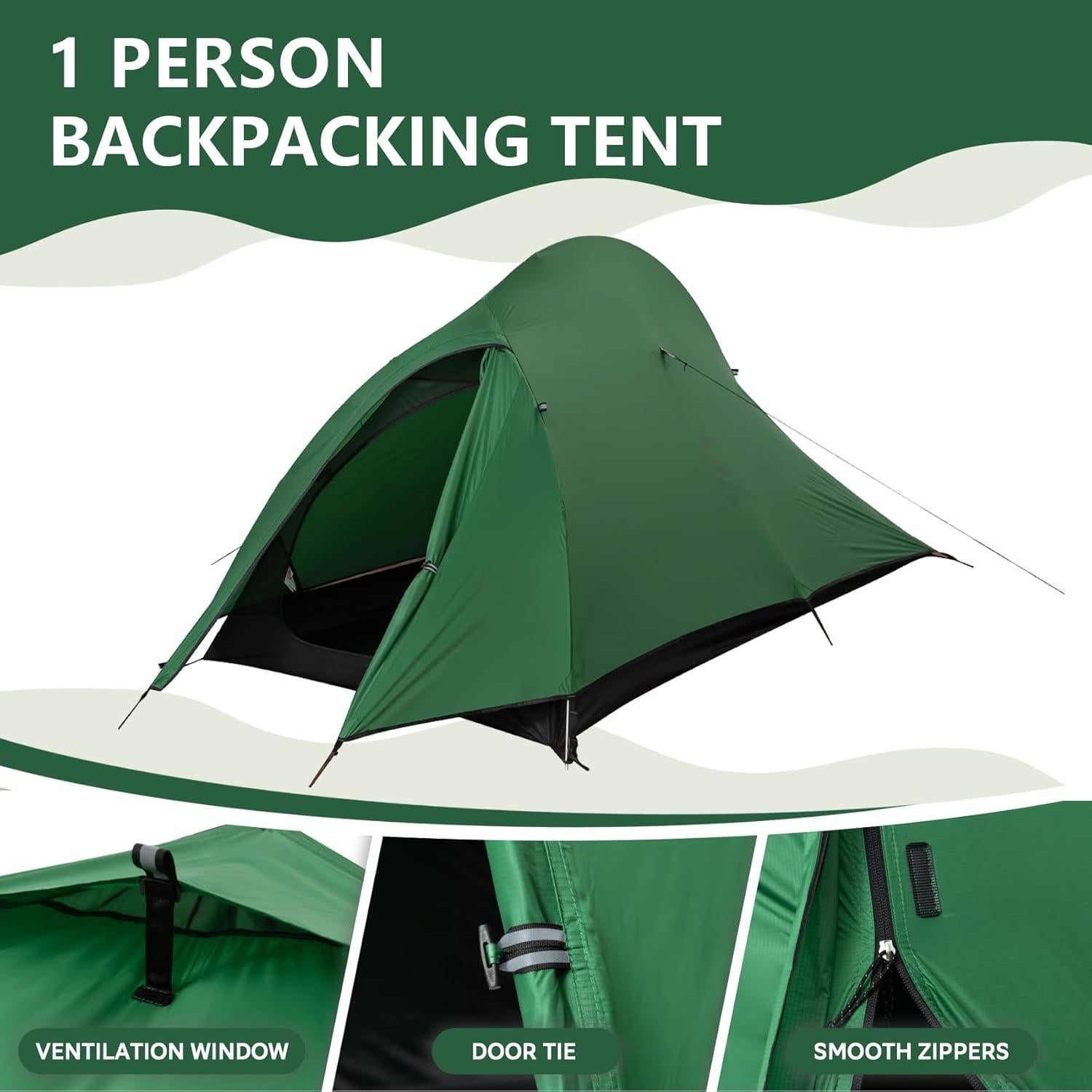 Tienda de Camping Ultraligera Croosseoutdoors 1 Persona Impermeable