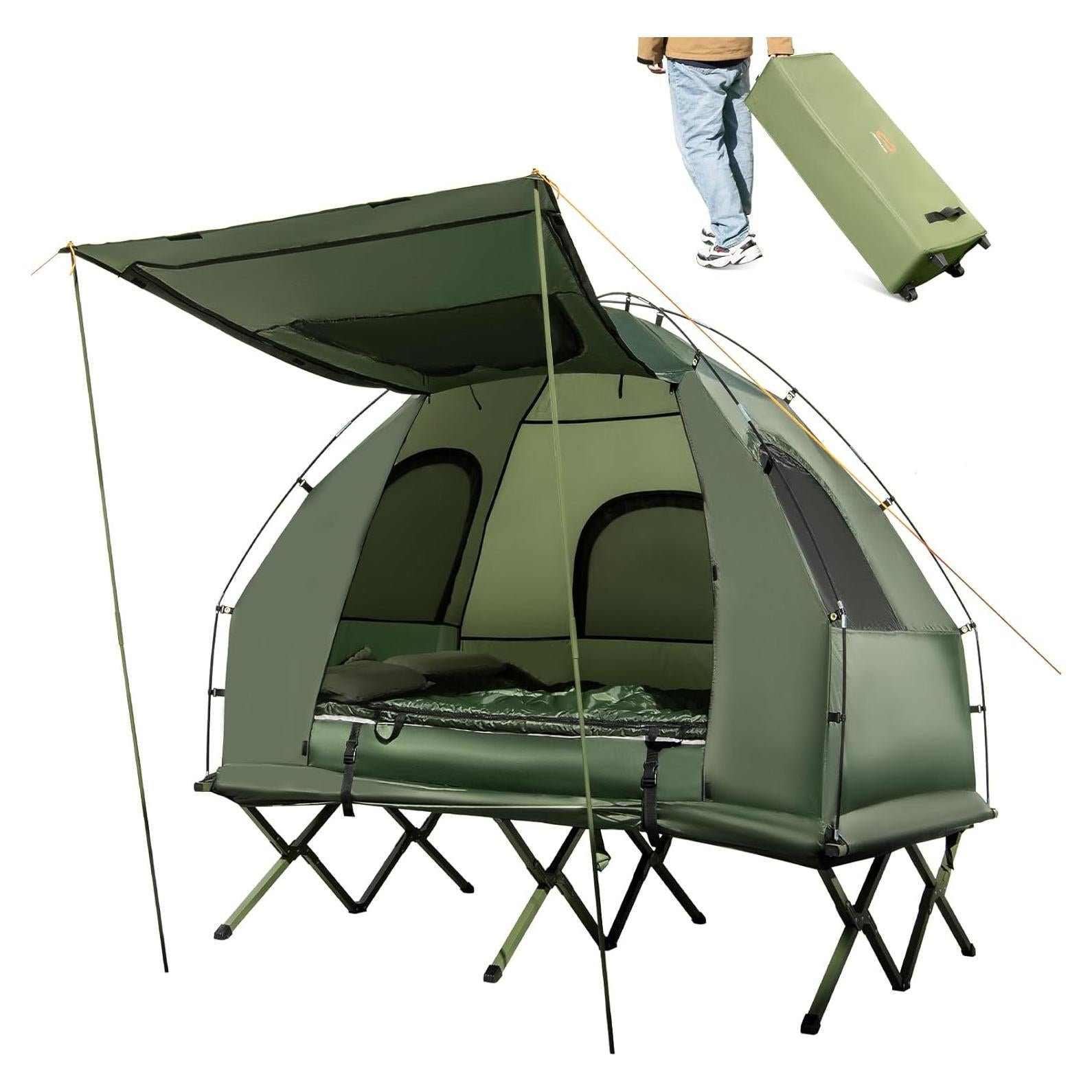 Cama de Camping Plegable Goplus 5-en-1 para 2 Personas