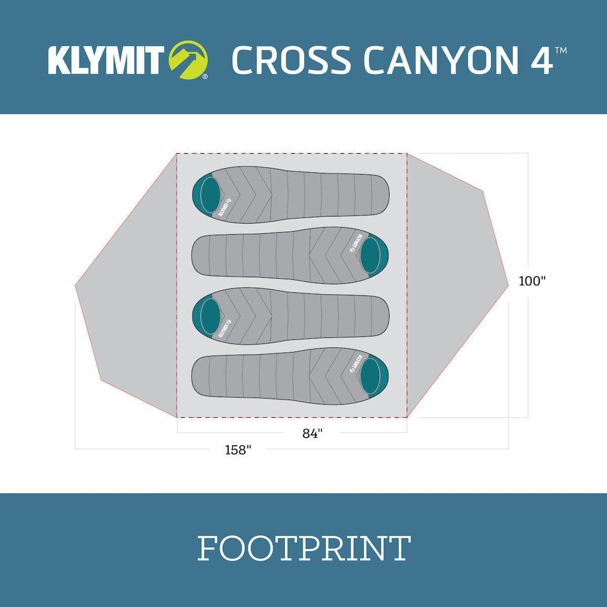 Tienda de Camping Klymit Cross Canyon 4 Personas Rojo/Gris