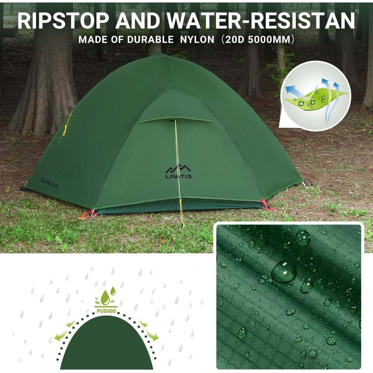 Carpa de Mochilero Lavitis UL02-2P para 2 Personas Impermeable