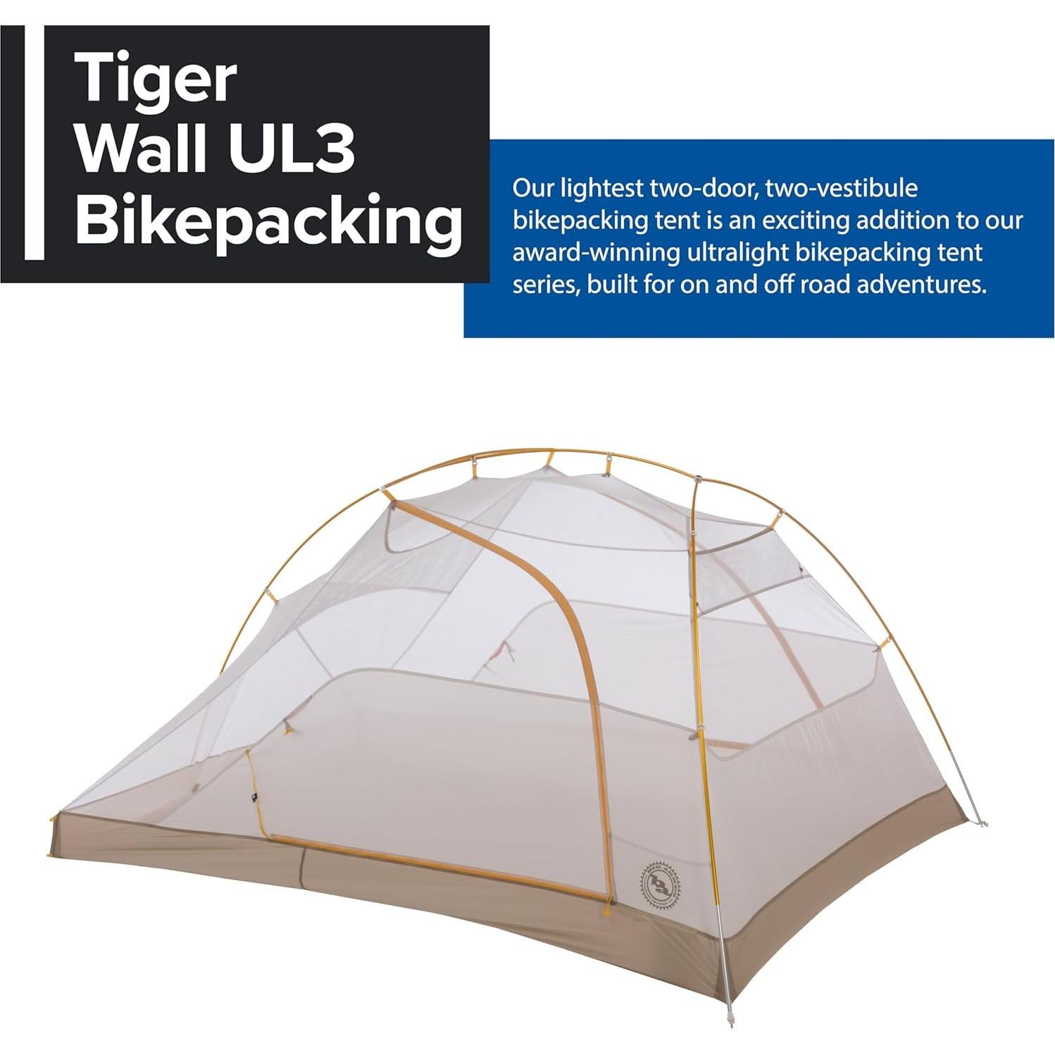 Tienda de Camping Big Agnes Tiger Wall UL 3 Personas Impermeable