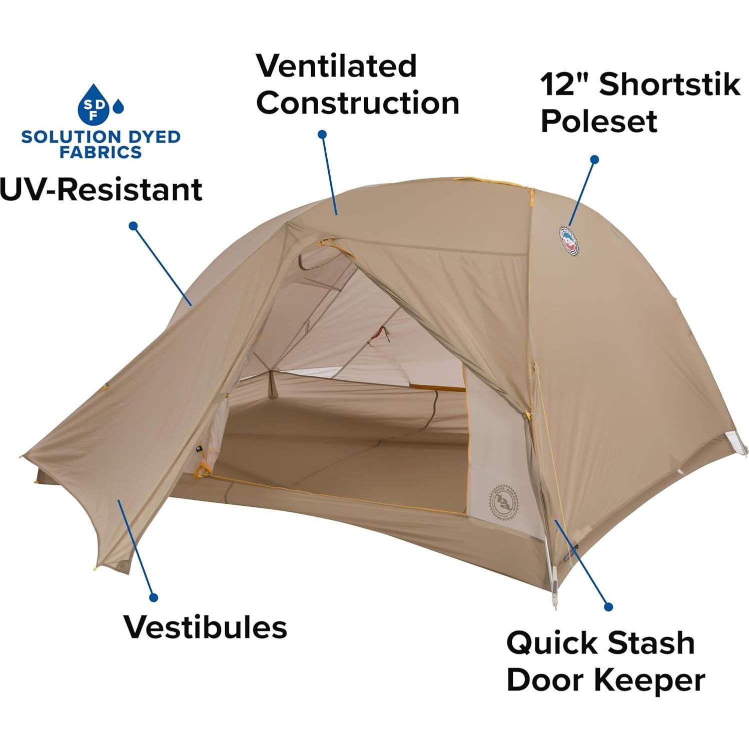 Tienda de Camping Big Agnes Tiger Wall UL 3 Personas Impermeable