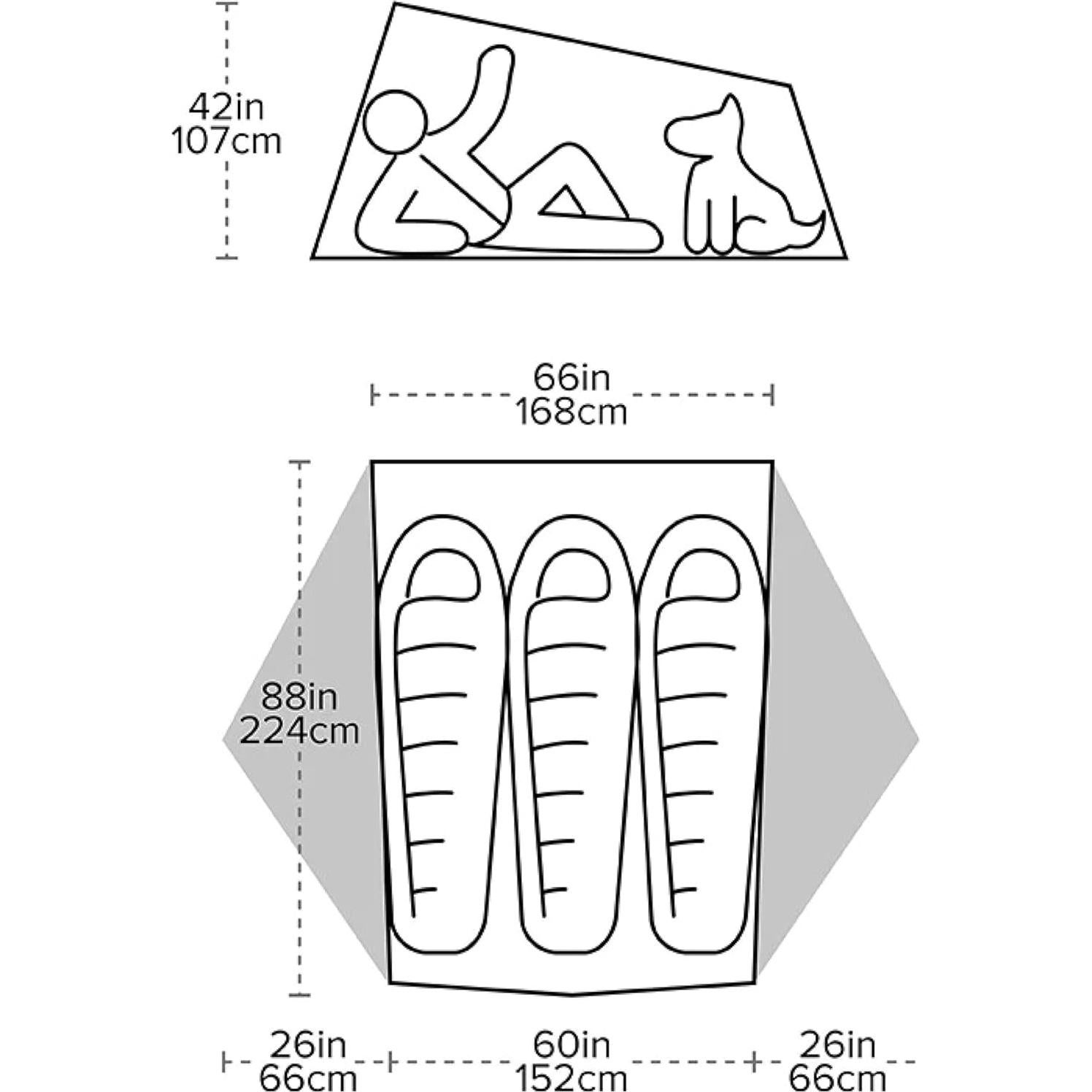 Tienda de Camping Big Agnes Tiger Wall UL 3 Personas Impermeable