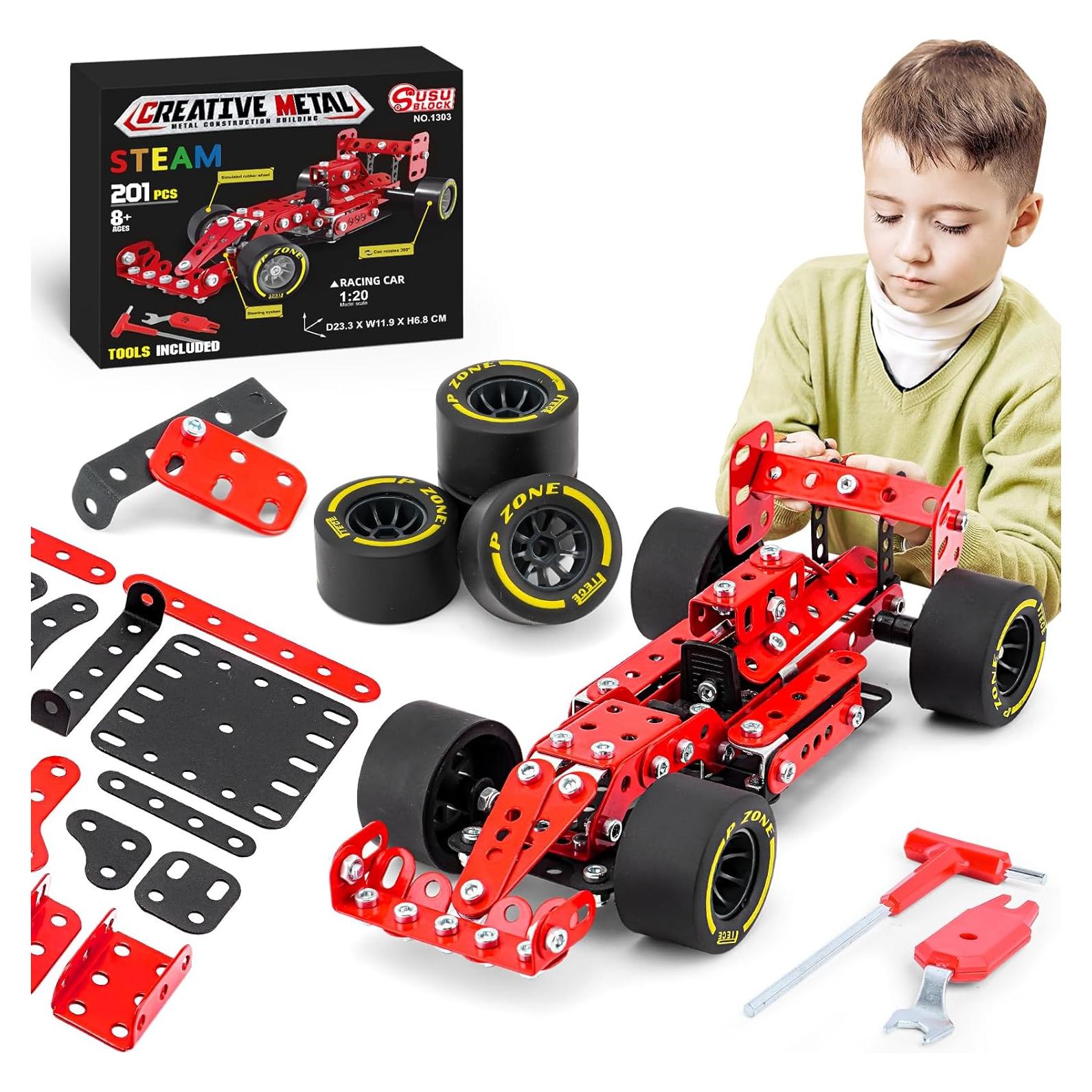 Kit de Construcción Coche de Carreras Rojo Ferthor 1:20