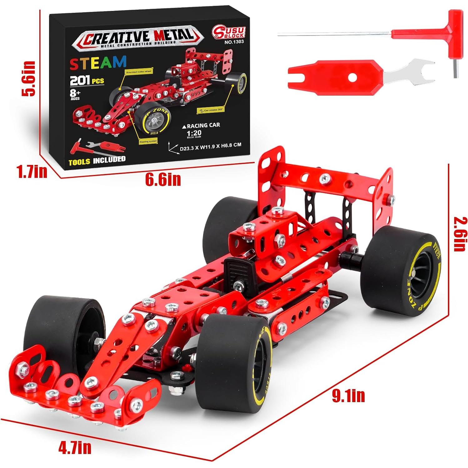 Kit de Construcción Coche de Carreras Rojo Ferthor 1:20