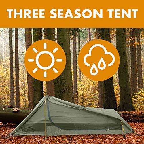 Tienda de Camping Winterial Prnt 1 Persona Impermeable Verde