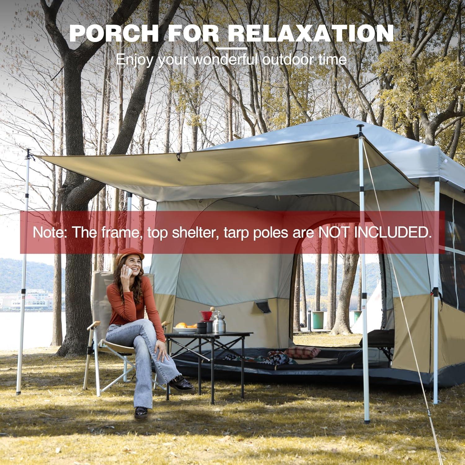 Carpa Interior REDCAMP 4-6 Personas 2.99x2.99m Resistente Agua